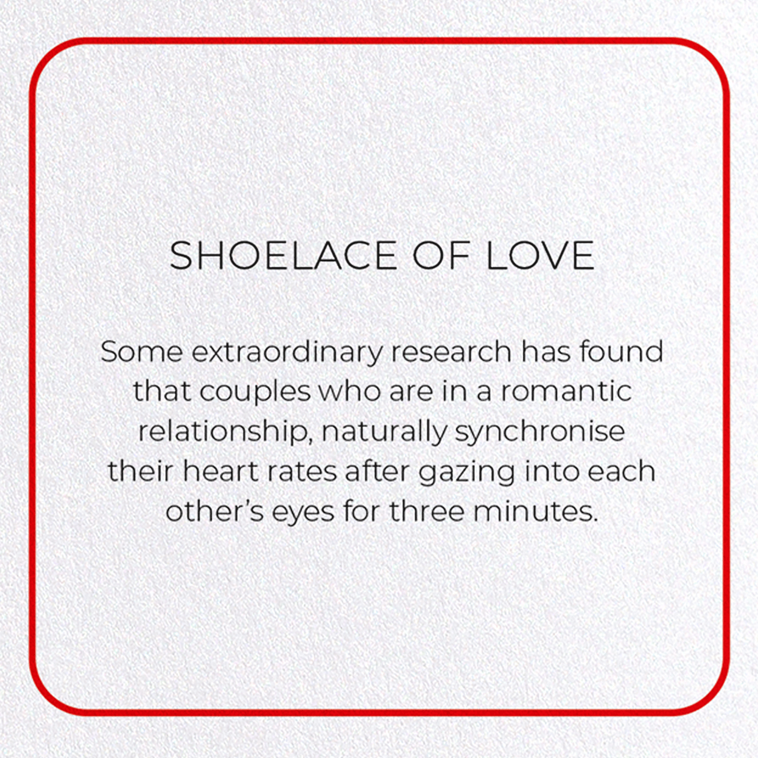 SHOELACE OF LOVE: Photo Greeting Card