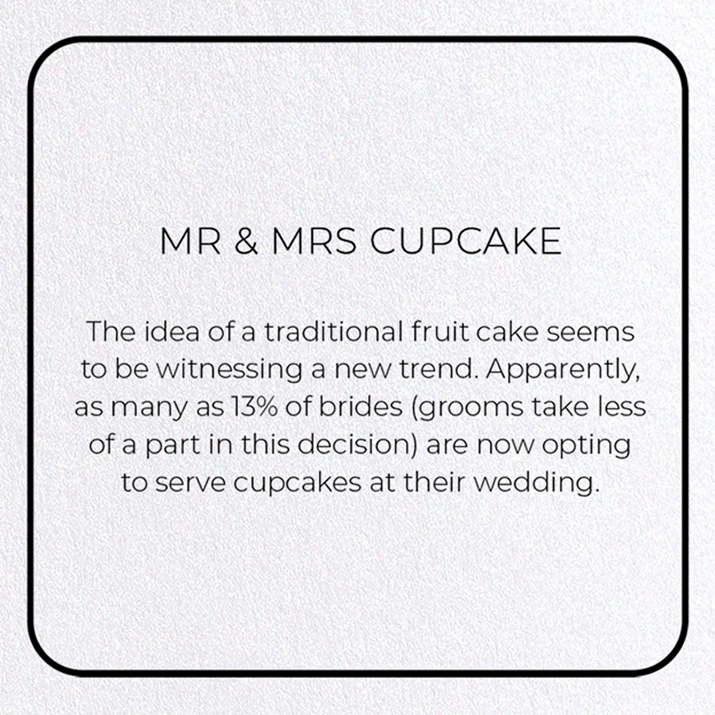 MR & MRS CUPCAKE: Photo Greeting Card