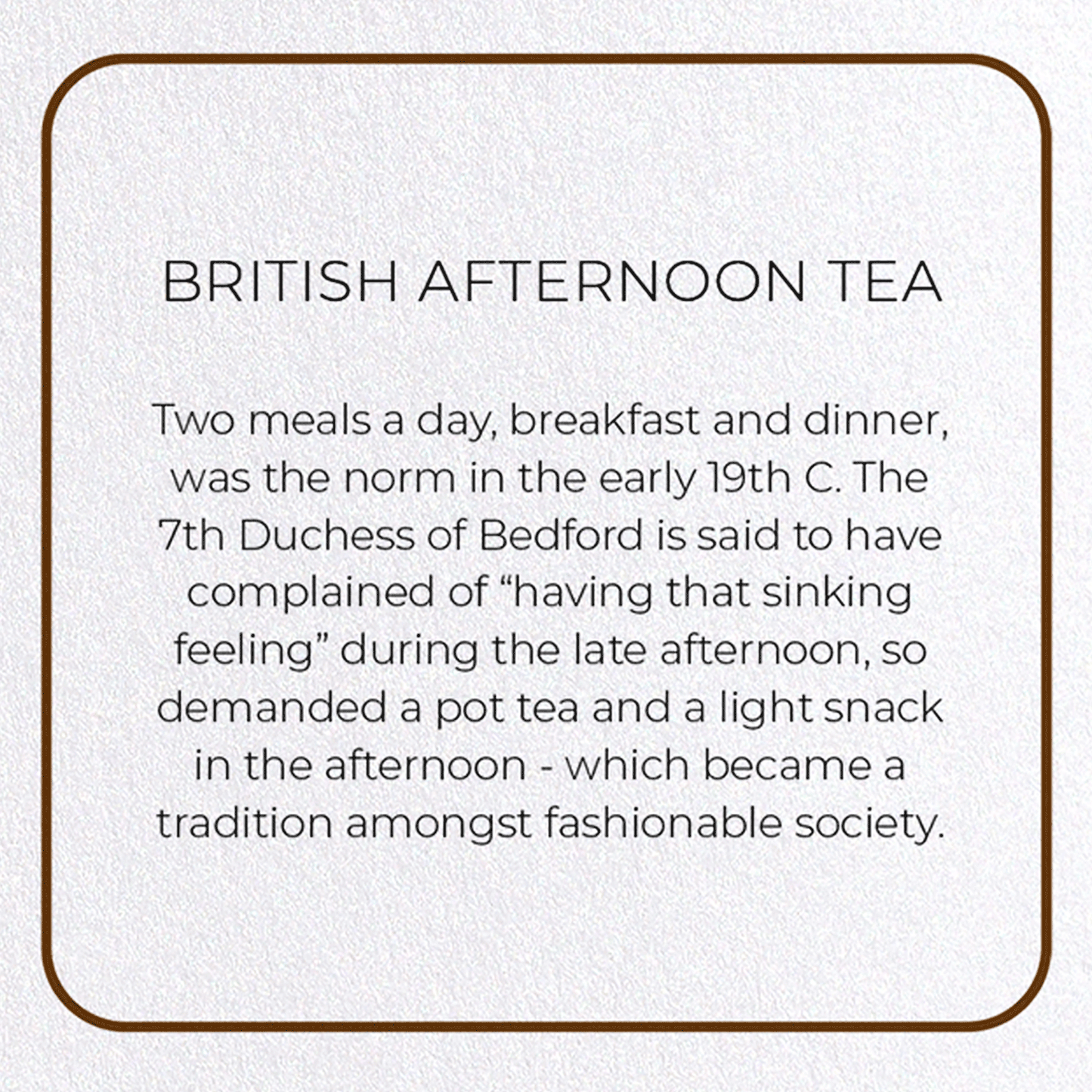 BRITISH AFTERNOON TEA: Photo Greeting Card