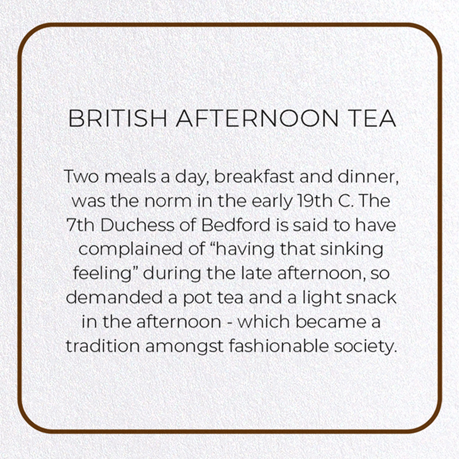 BRITISH AFTERNOON TEA: Photo Greeting Card