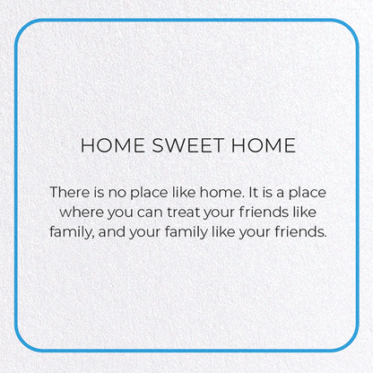 HOME SWEET HOME: Photo Greeting Card