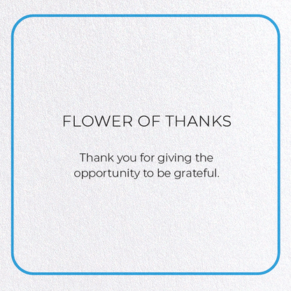 FLOWER OF THANKS: Photo Greeting Card