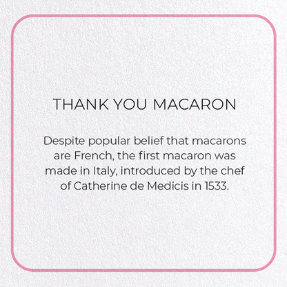 THANK YOU MACARON: Photo Greeting Card
