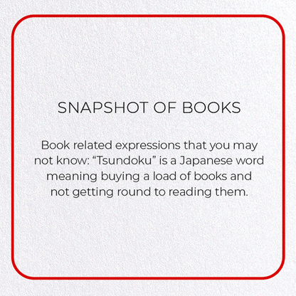 SNAPSHOT OF BOOKS: Photo Greeting Card