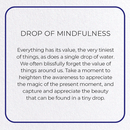 DROP OF MINDFULNESS: Photo Greeting Card