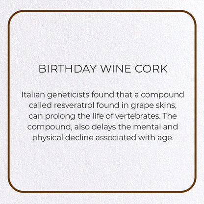 BIRTHDAY WINE CORK: Photo Greeting Card