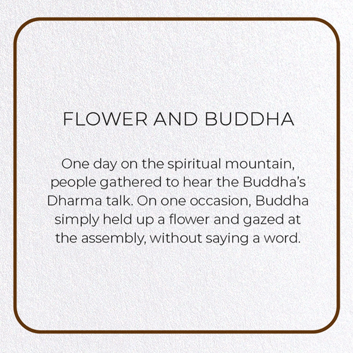 FLOWER AND BUDDHA: Photo Greeting Card