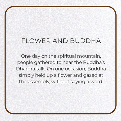 FLOWER AND BUDDHA: Photo Greeting Card
