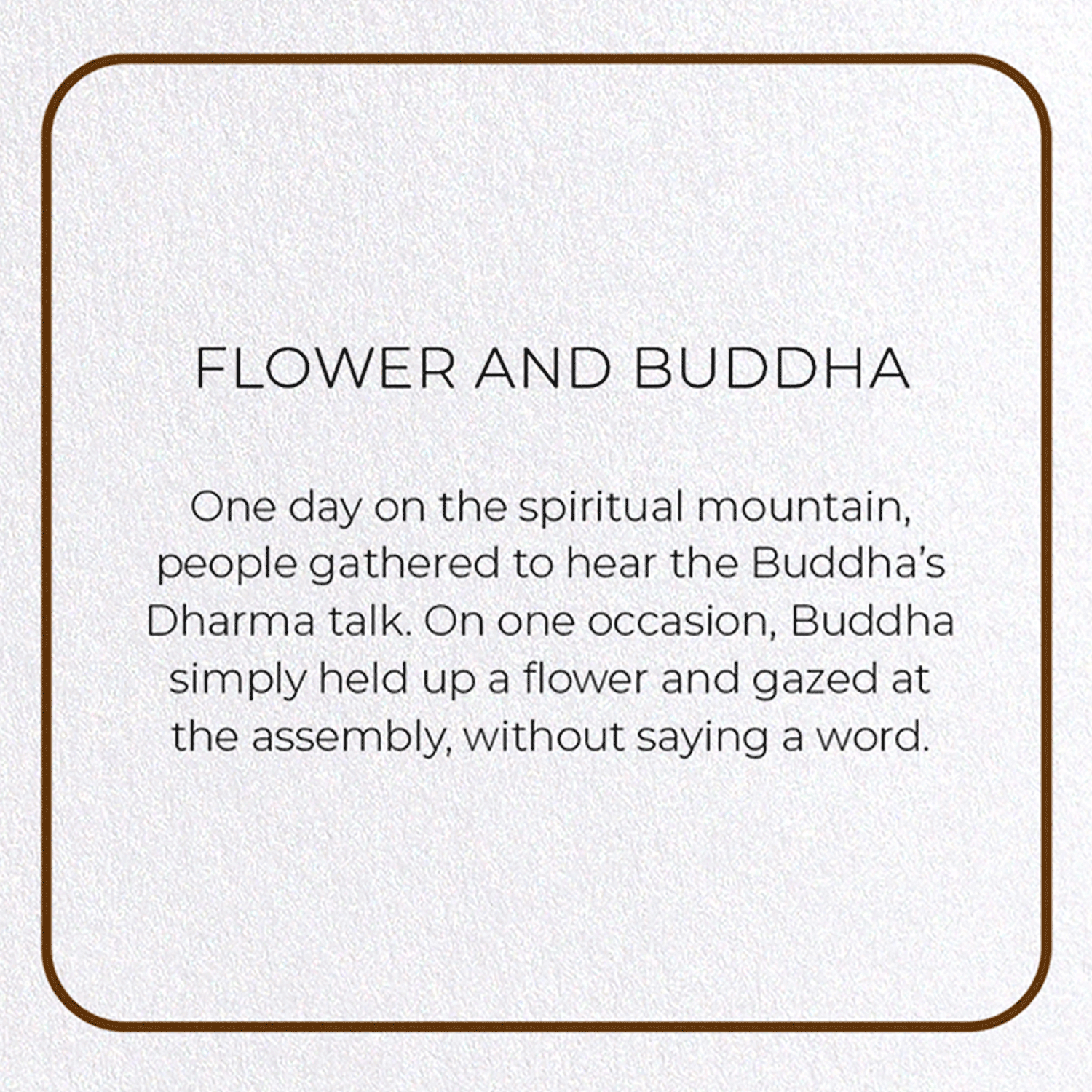 FLOWER AND BUDDHA: Photo Greeting Card