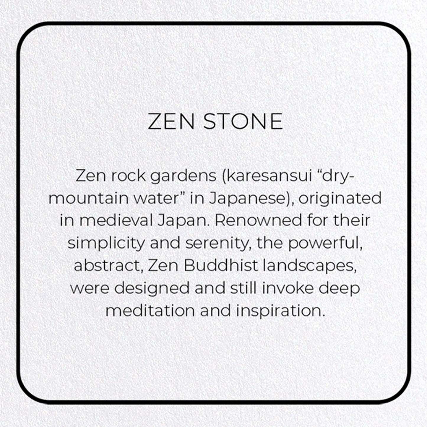 ZEN STONE: Photo Greeting Card