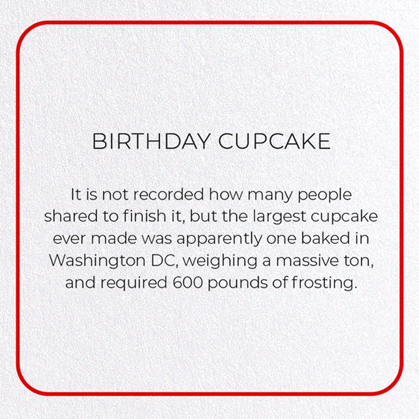 BIRTHDAY CUPCAKE: Photo Greeting Card