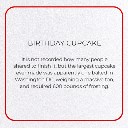 BIRTHDAY CUPCAKE: Photo Greeting Card