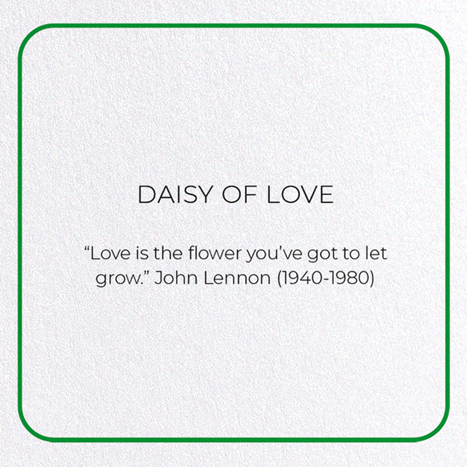 DAISY OF LOVE: Photo Greeting Card
