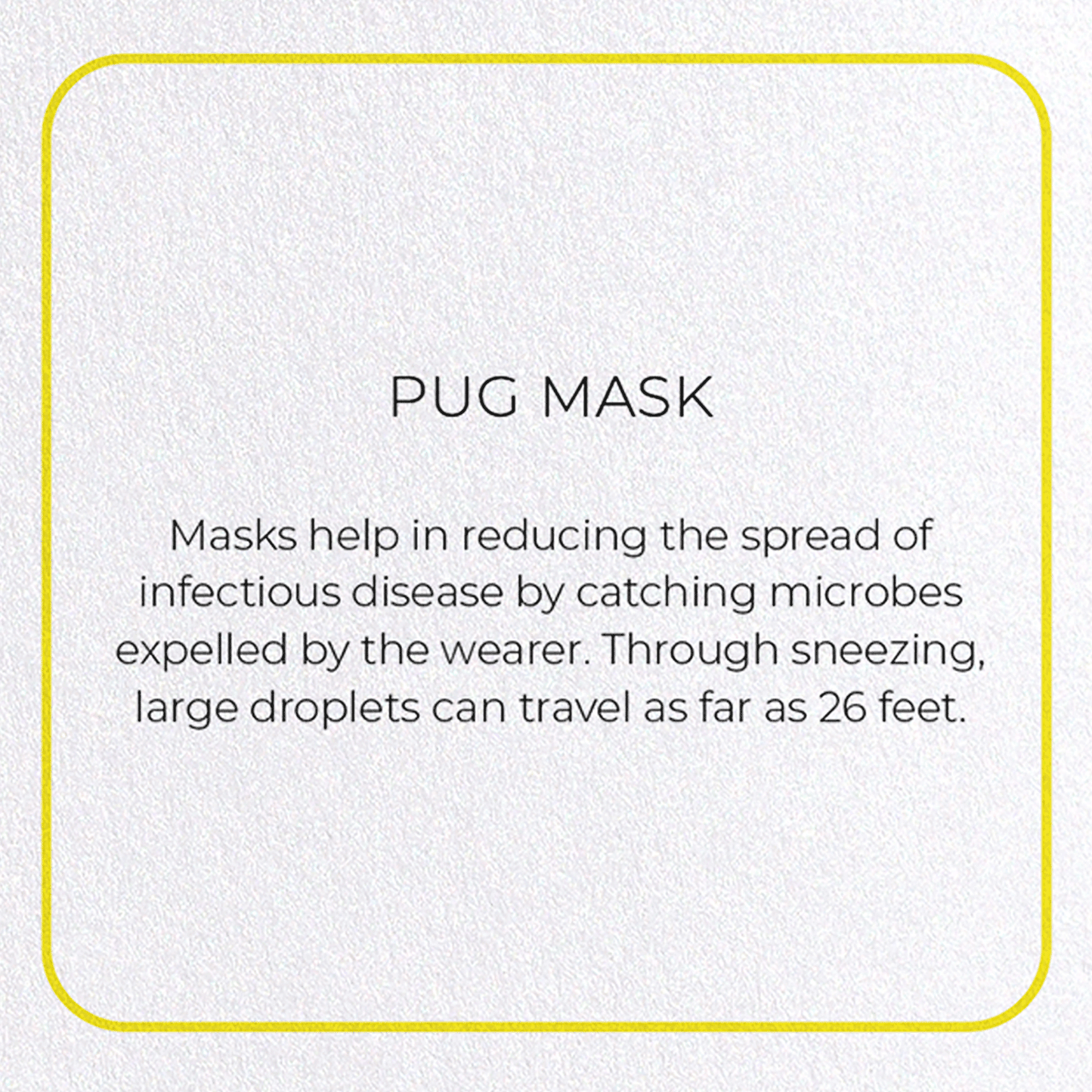 PUG MASK: Photo Greeting Card