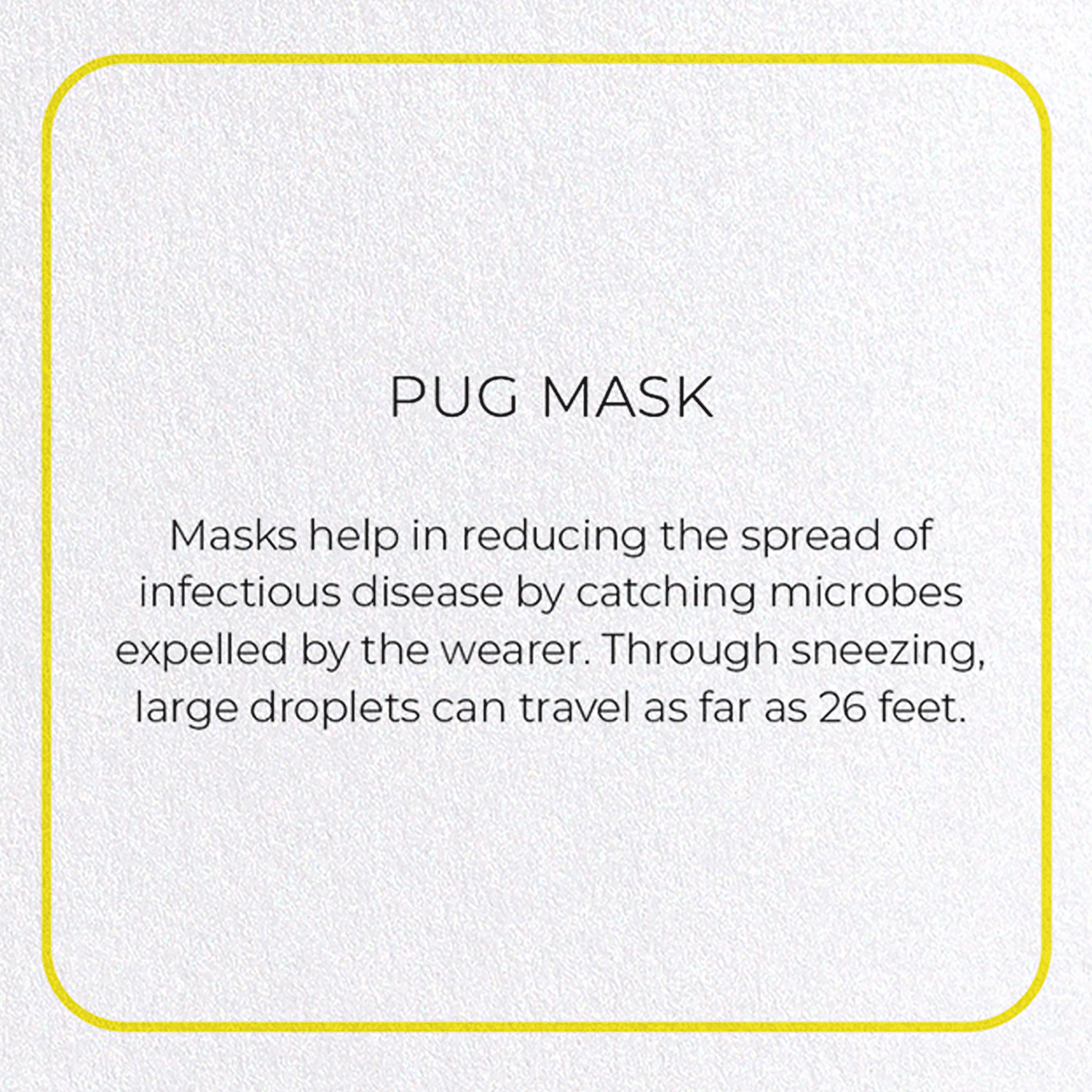 PUG MASK: Photo Greeting Card