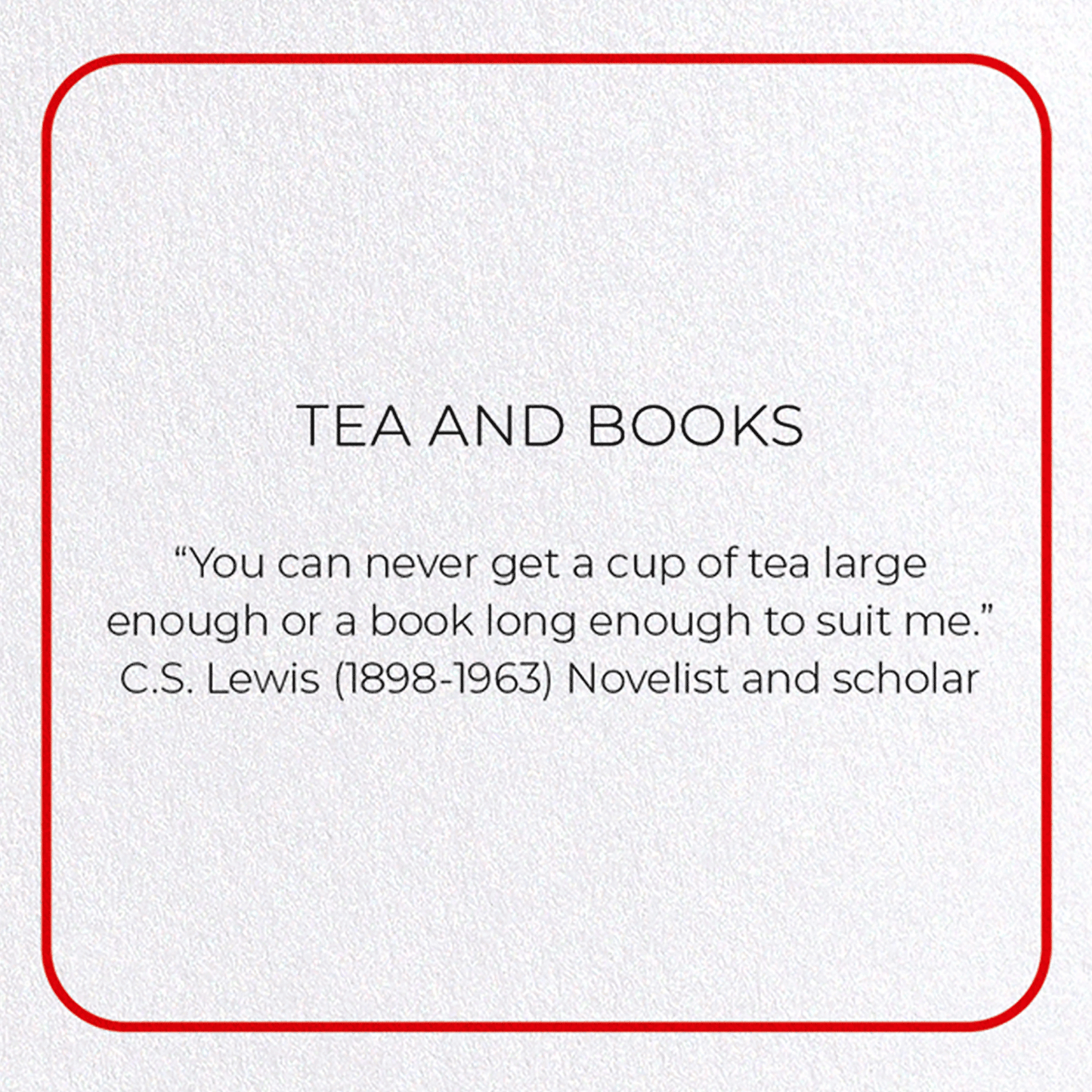 TEA AND BOOKS: Photo Greeting Card
