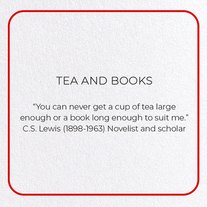 TEA AND BOOKS: Photo Greeting Card