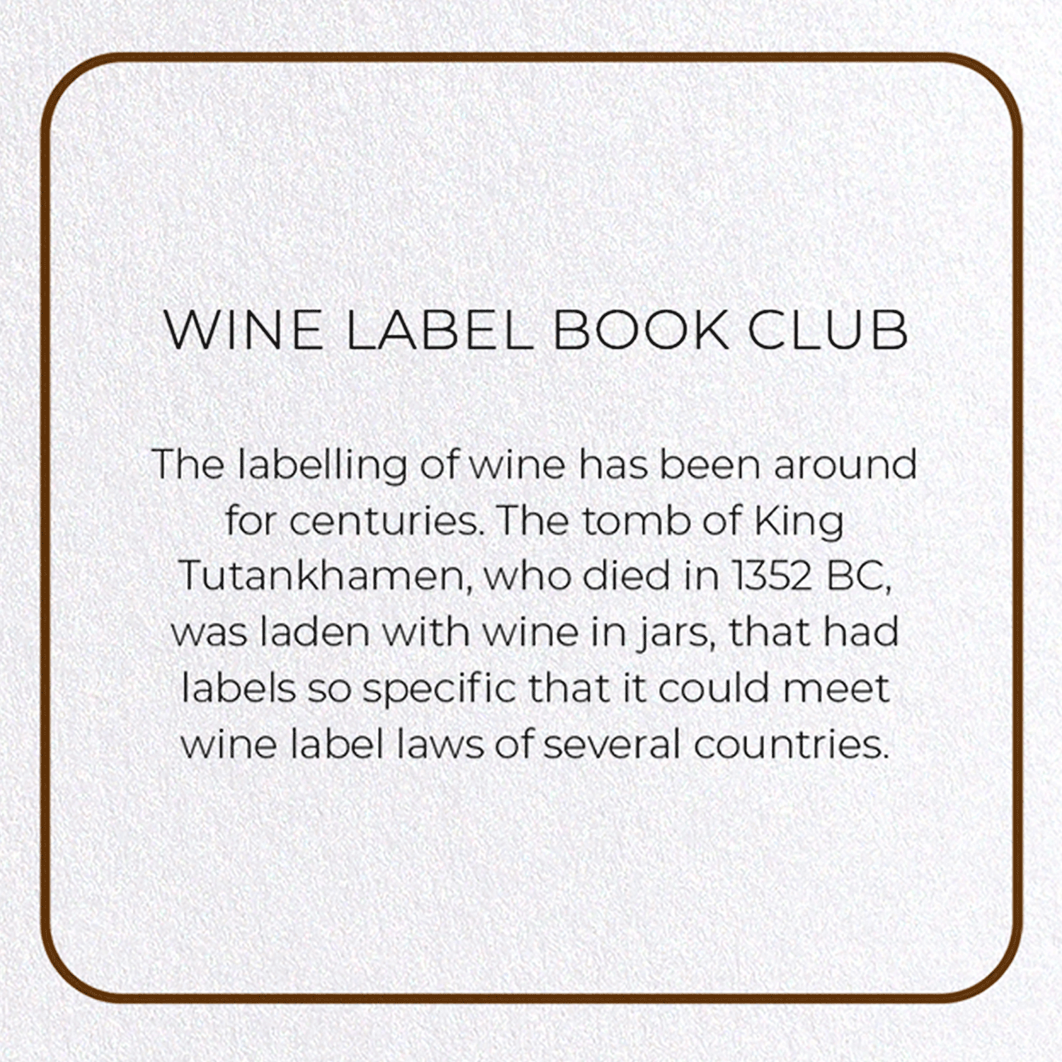 WINE LABEL BOOK CLUB: Photo Greeting Card