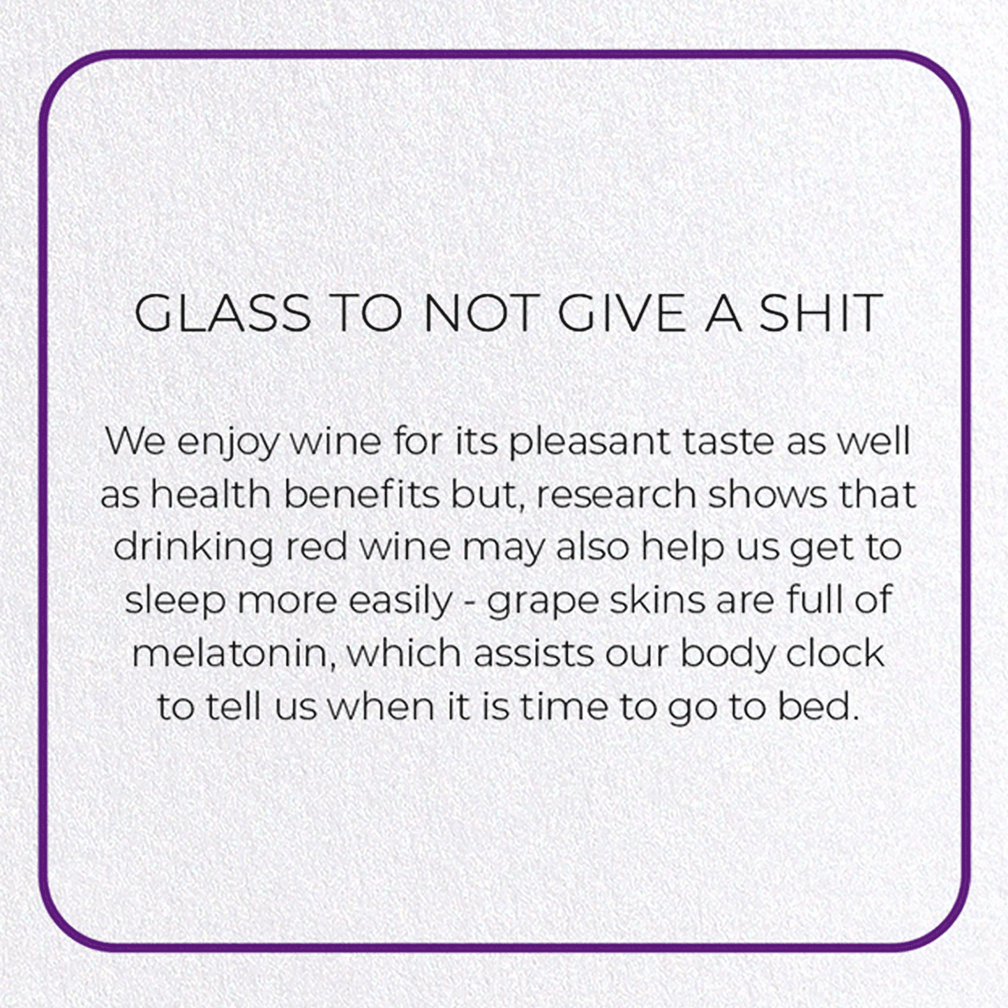 GLASS TO NOT GIVE A SHIT: Photo Greeting Card