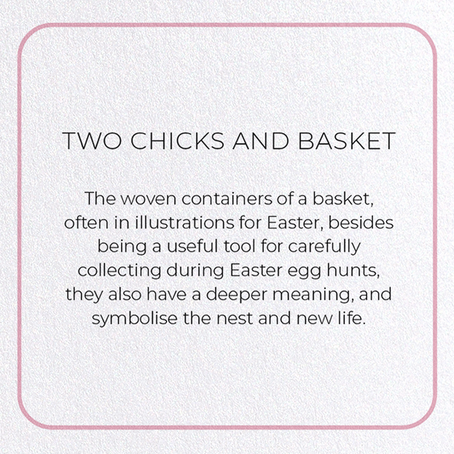 TWO CHICKS AND BASKET: Photo Greeting Card