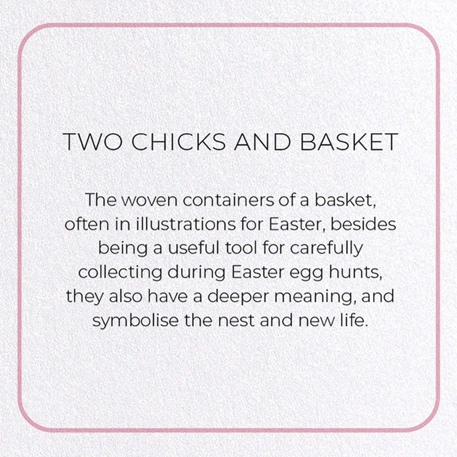 TWO CHICKS AND BASKET: Photo Greeting Card