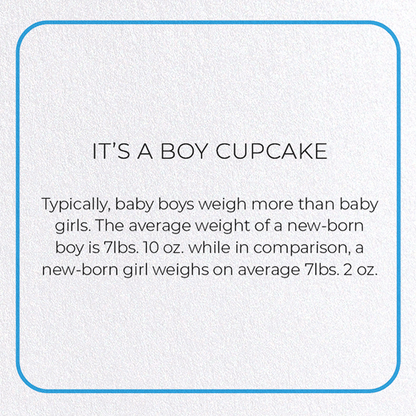IT’S A BOY CUPCAKE: Photo Greeting Card