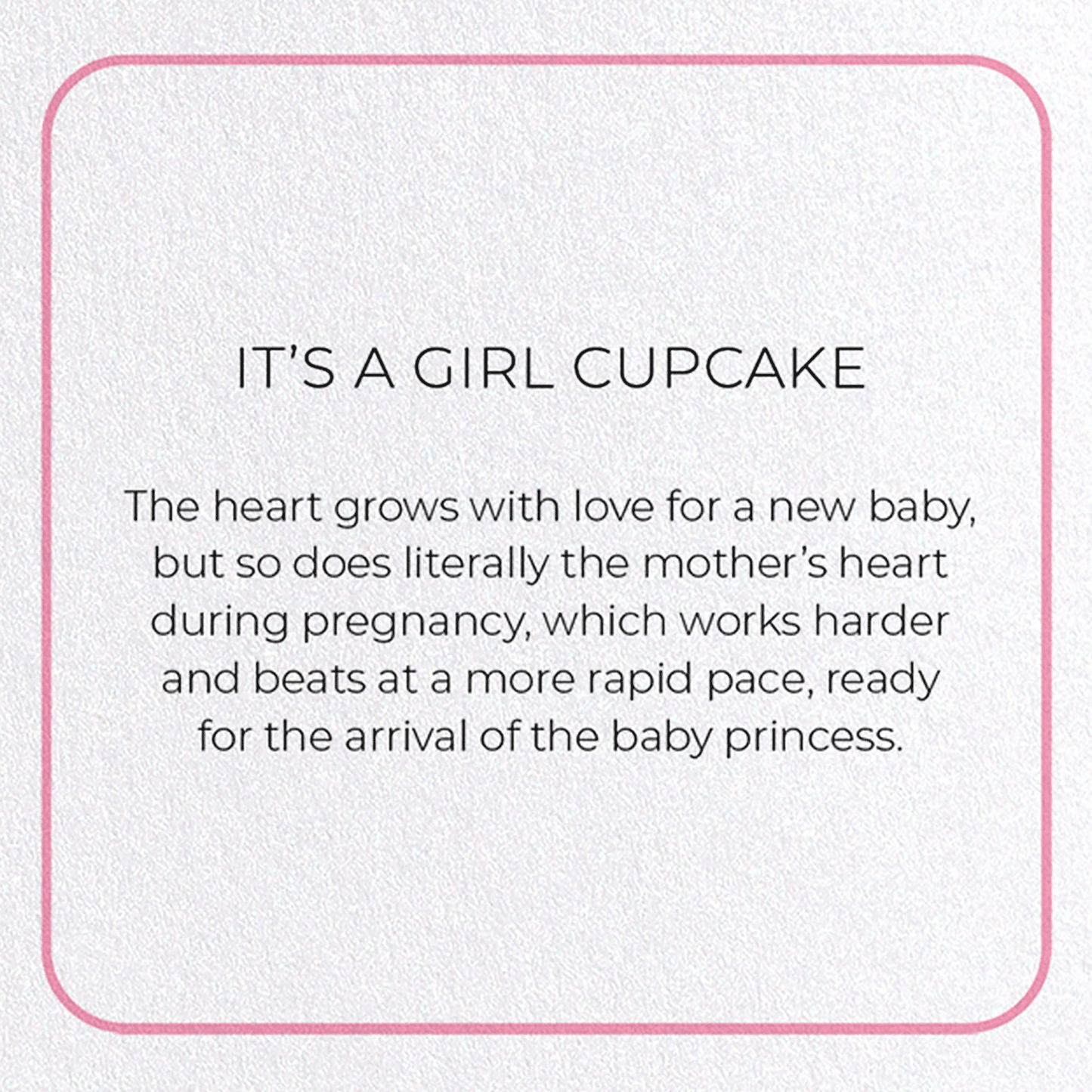 IT’S A GIRL CUPCAKE: Photo Greeting Card