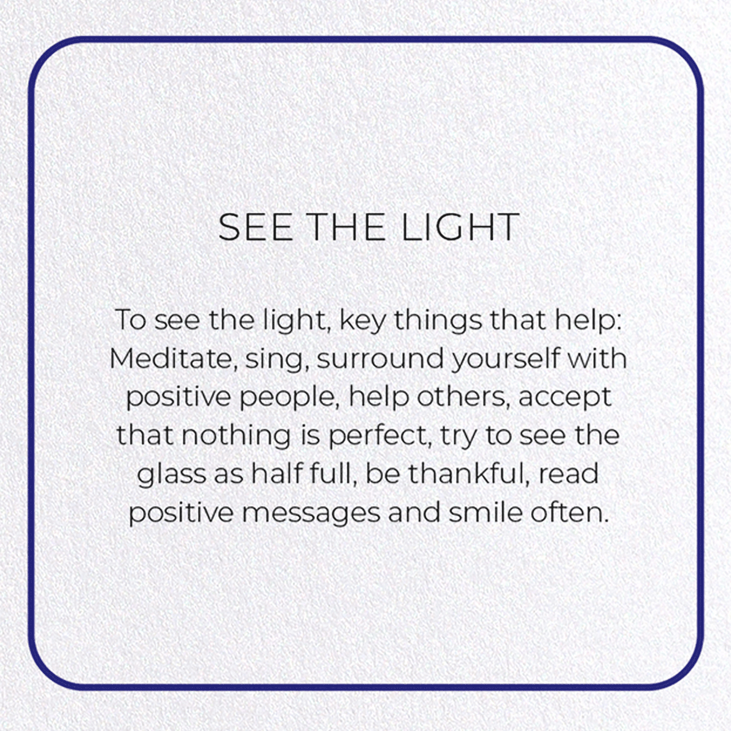 SEE THE LIGHT: Photo Greeting Card