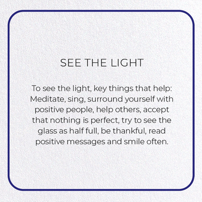 SEE THE LIGHT: Photo Greeting Card