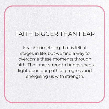 FAITH BIGGER THAN FEAR: Photo Greeting Card