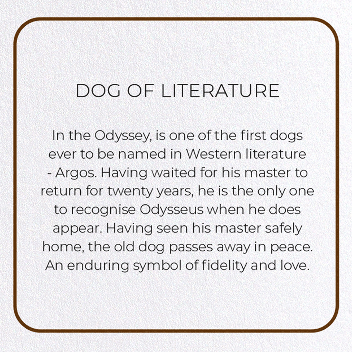 DOG OF LITERATURE: Photo Greeting Card