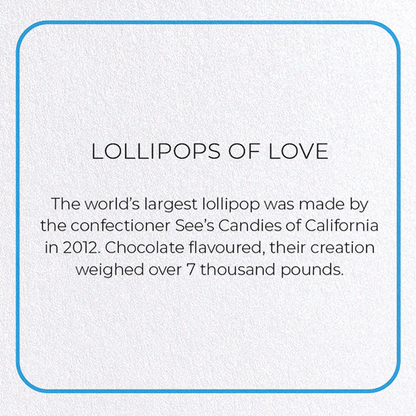 LOLLIPOPS OF LOVE: Photo Greeting Card