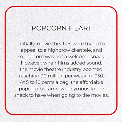 POPCORN HEART: Photo Greeting Card