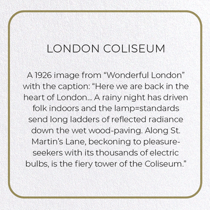 LONDON COLISEUM: Photo Greeting Card