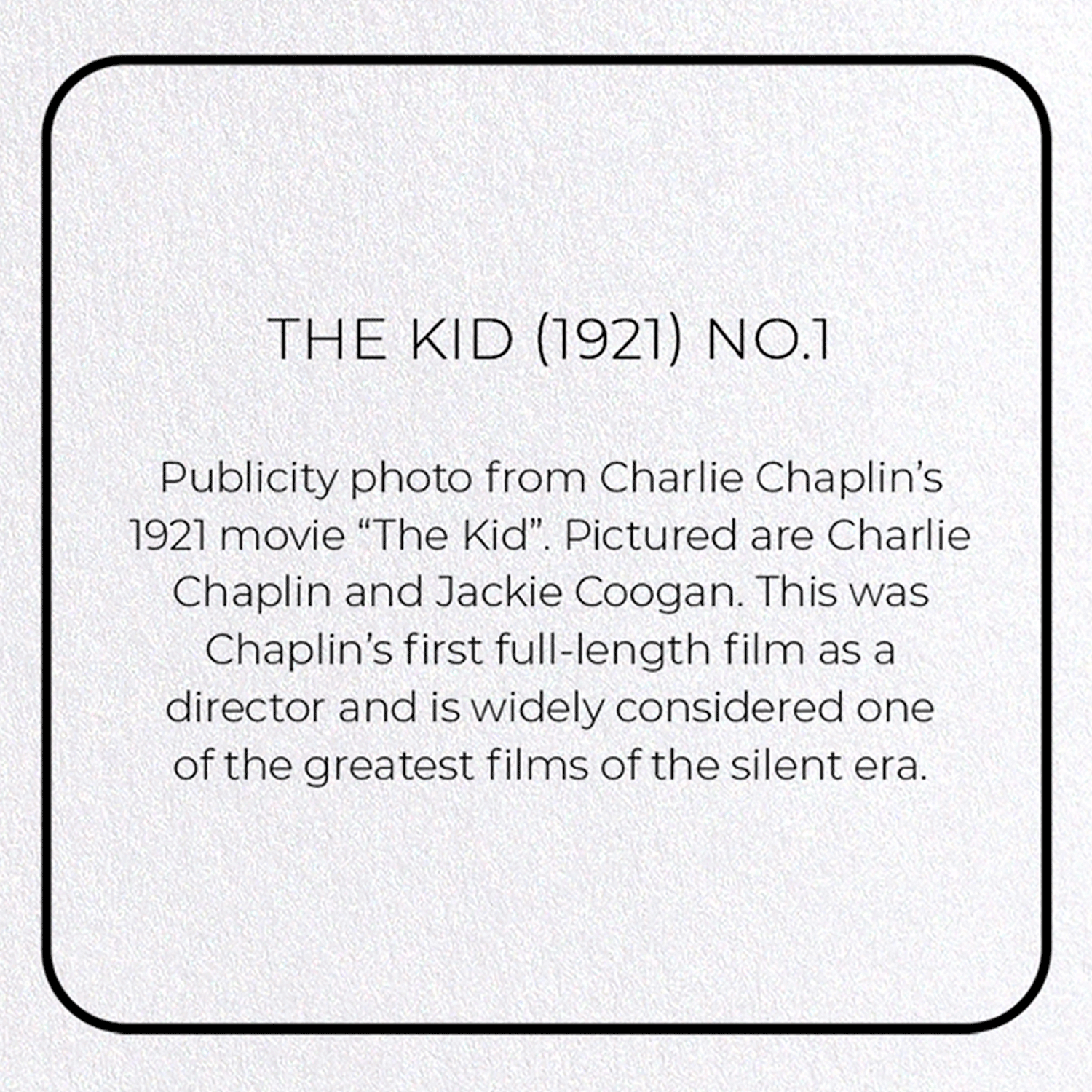 THE KID (1921) NO.1: Photo Greeting Card