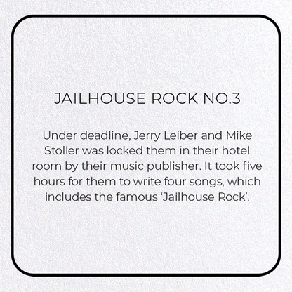 JAILHOUSE ROCK NO.3: Photo Greeting Card