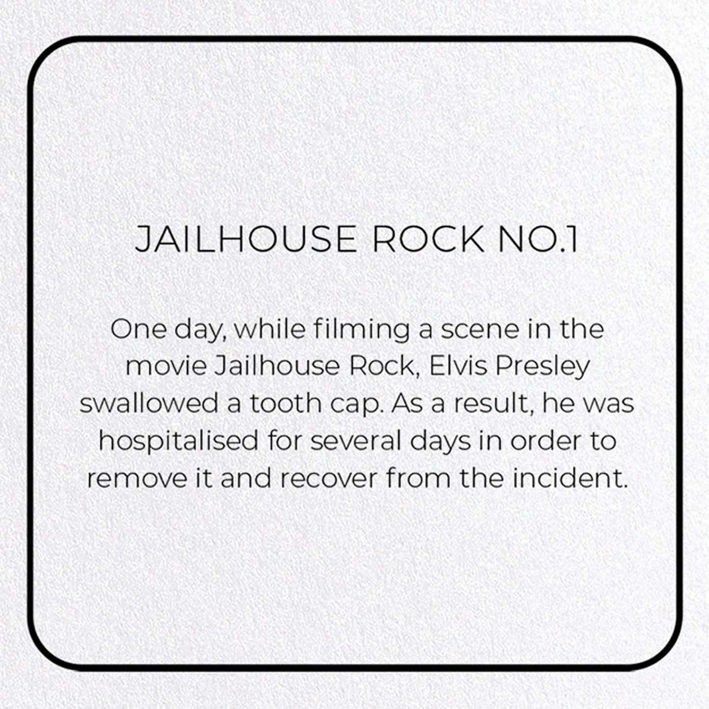 JAILHOUSE ROCK NO.1: Photo Greeting Card