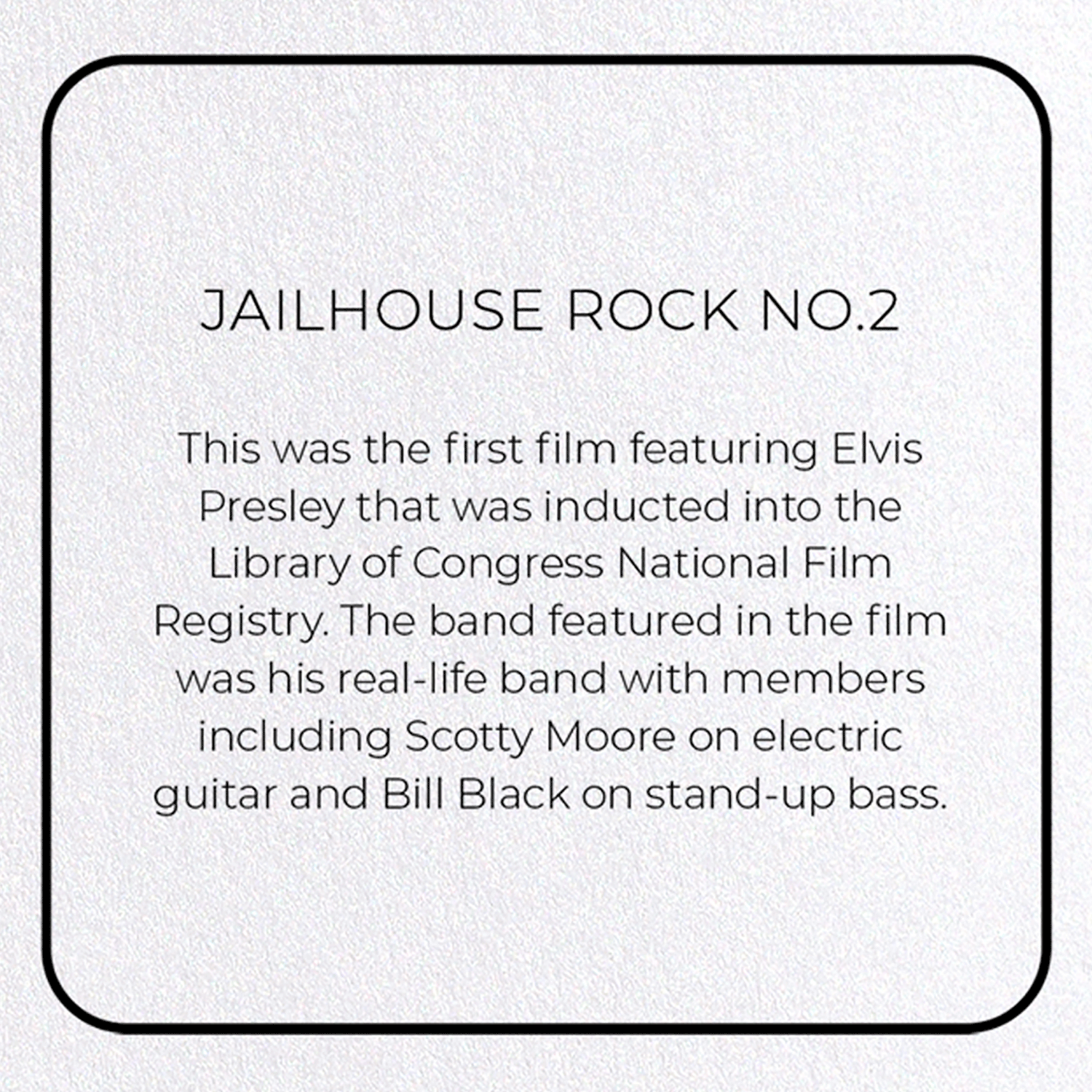 JAILHOUSE ROCK NO.2: Photo Greeting Card