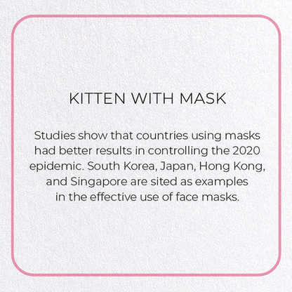KITTEN WITH MASK: Photo Greeting Card