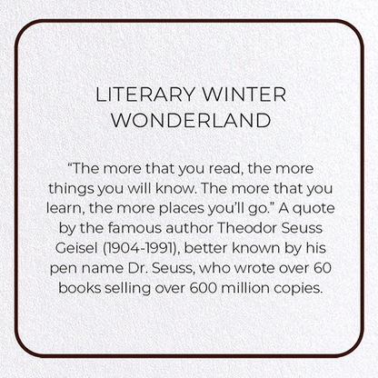 LITERARY WINTER WONDERLAND: Photo Greeting Card