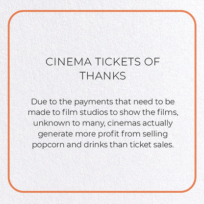 CINEMA TICKETS OF THANKS: Photo Greeting Card