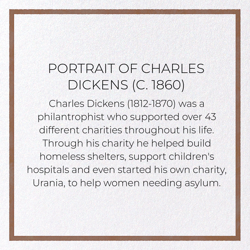 PORTRAIT OF CHARLES DICKENS (C. 1860): Photo Greeting Card