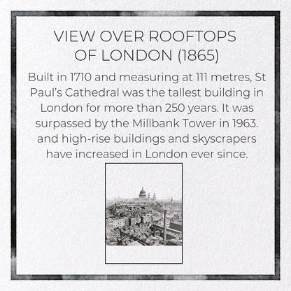 VIEW OVER ROOFTOPS OF LONDON (1865): Photo Greeting Card