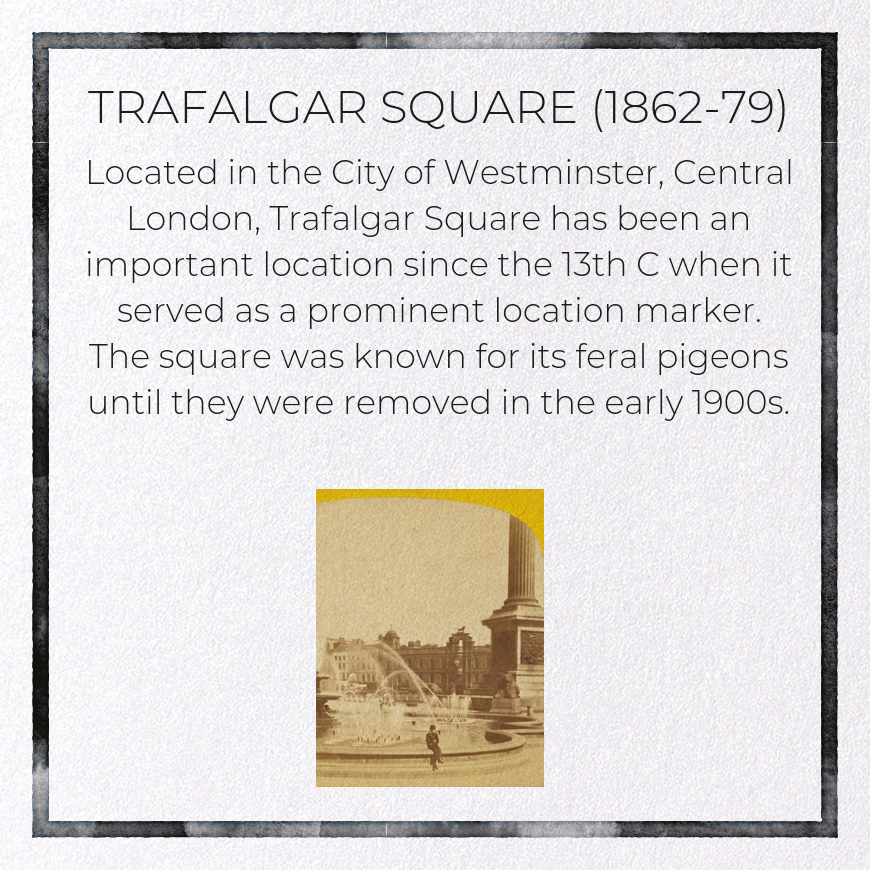 TRAFALGAR SQUARE (1862-79): Photo Greeting Card