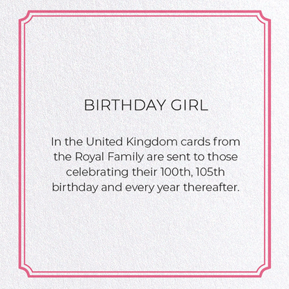 BIRTHDAY GIRL: Vintage Greeting Card