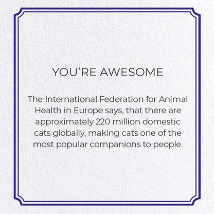 YOU'RE AWESOME: Vintage Greeting Card