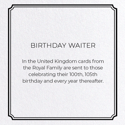 BIRTHDAY WAITER: Vintage Greeting Card
