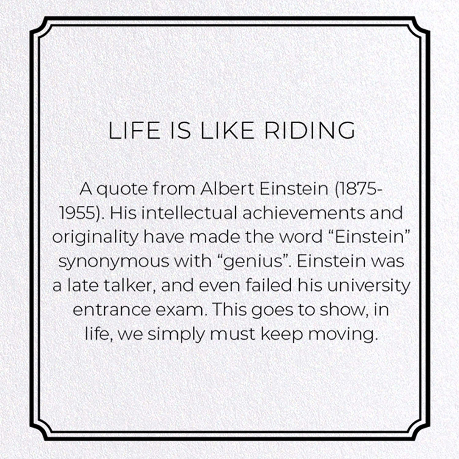 LIFE IS LIKE RIDING: Vintage Greeting Card