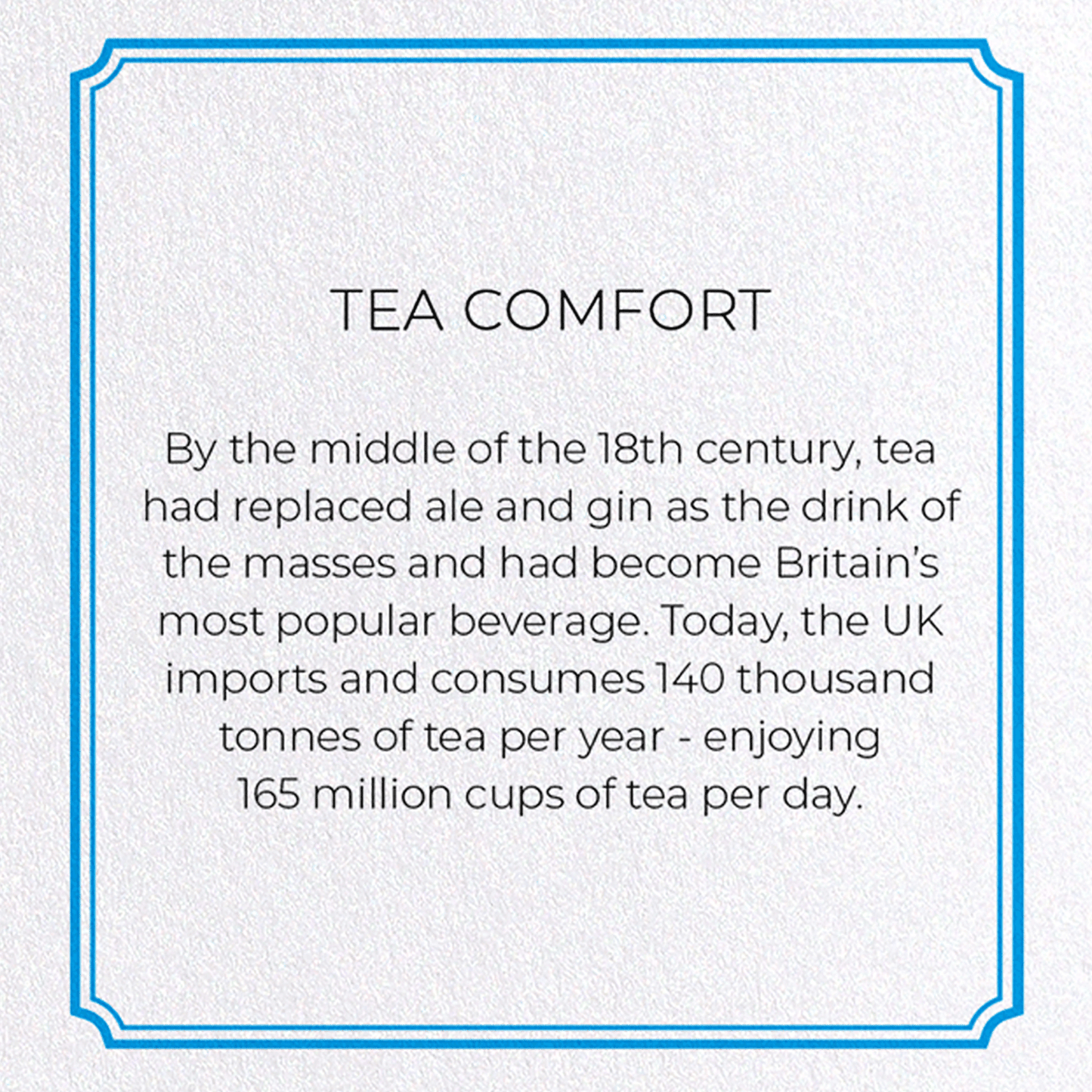 TEA COMFORT: Vintage Greeting Card