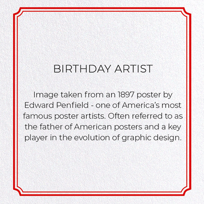BIRTHDAY ARTIST: Vintage Greeting Card